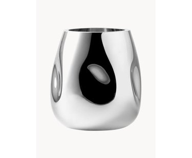 Kleine mondgeblazen glazen vaas Mirror, H 17 cm