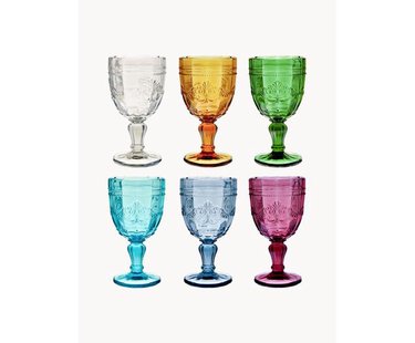 Wijnglazen Syrah met structuurpatroon, 6-delig