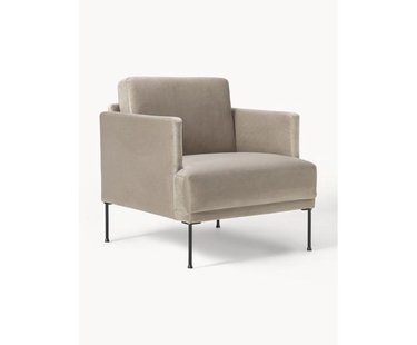 Fluwelen fauteuil Fluente