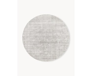 Rond handgeweven viscose vloerkleed Jane