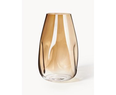 Grote mondgeblazen glazen vaas Luster, H 35 cm