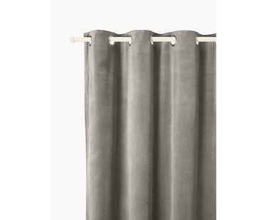 Verduisterend fluwelen gordijn Rush met oogjes, 2-delig