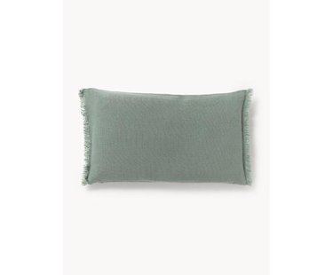 Linnen kussenhoes Luana met franjes