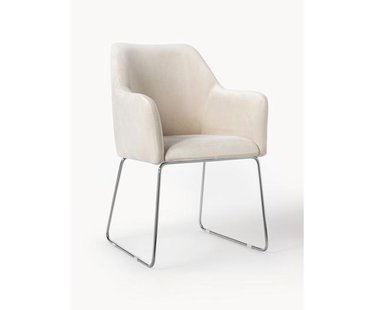 Fluwelen armleunstoel Isla