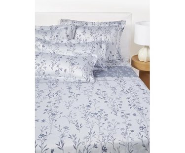 Katoensatijnen laken Hurley met jacquard patroon