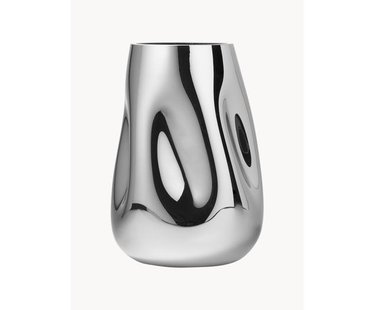 Mondgeblazen glazen vaas Mirror, H 26 cm