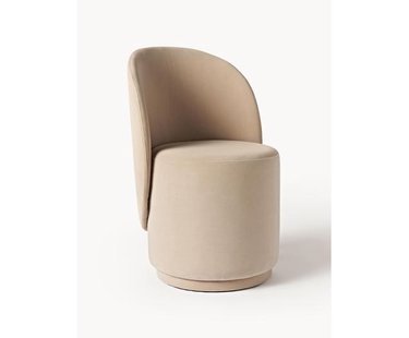 Fluwelen gestoffeerde stoel Zeyno