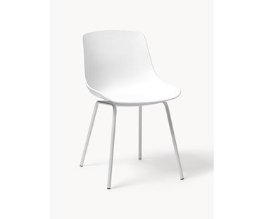 Kunststoffen stoelen Dave met metalen poten, 2 stuks