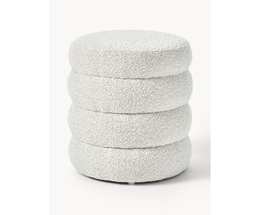 Boucl&eacute; beklede poef Alto