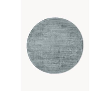 Rond viscose vloerkleed Jane, handgeweven