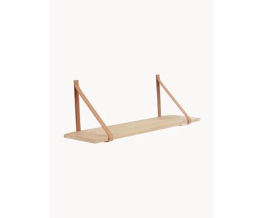 Wandplank Forno met leren riemen