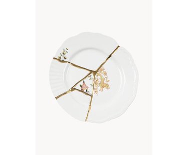 Porseleinen ontbijtborden Kintsugi
