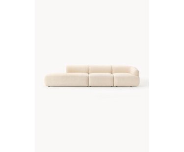 Modulaire XL chaise longue Sofia van boucl&eacute; stof