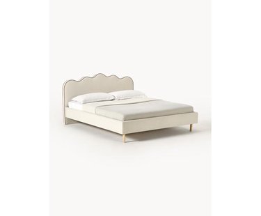 Gestoffeerd bed Romy met golvend hoofdeinde