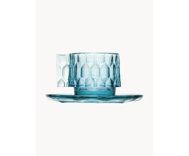 Koffiekopjes met schoteltjes Jellies met structuurpatroon, 4 stuks