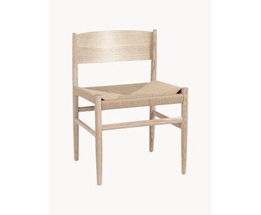 Houten stoel Nestor met handgevlochten zitvlak