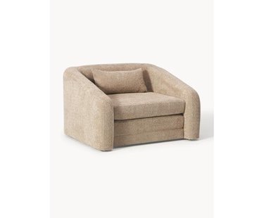 Slaapfauteuil Eliot uit teddy-boucl&eacute;