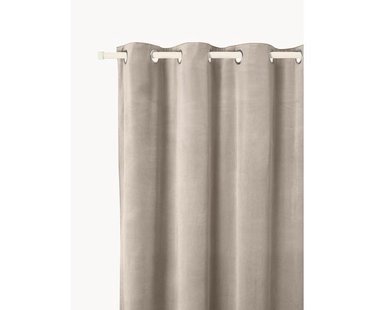 Verduisterende fluwelen gordijnen Rush met oogjes, 2 stuks