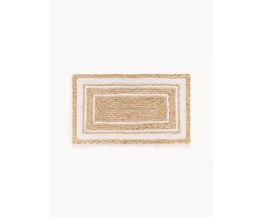 Handgeweven jute deurmat Clover