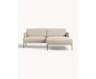 Kleine beige hoekbank Fluente