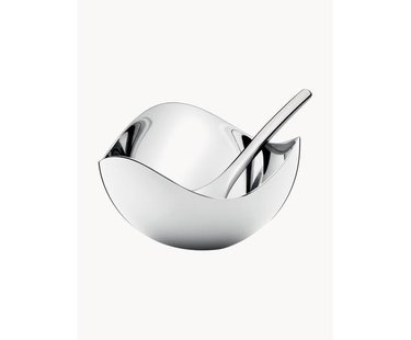 RVS zoutschaal Bloom met lepel