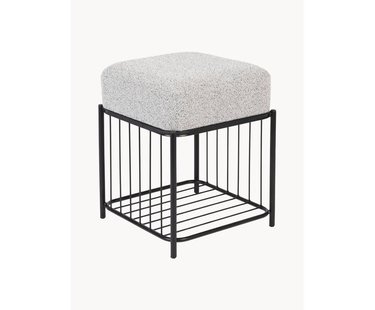 Boucl&eacute; gestoffeerde kruk Milou