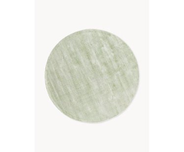 Rond handgeweven viscose vloerkleed Jane