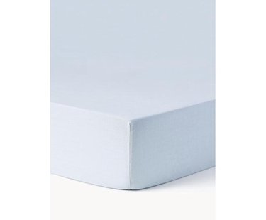 Topper hoeslaken Airy, gewassen linnen