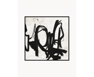 Handbeschilderde canvasdoek Playblack met houten frame