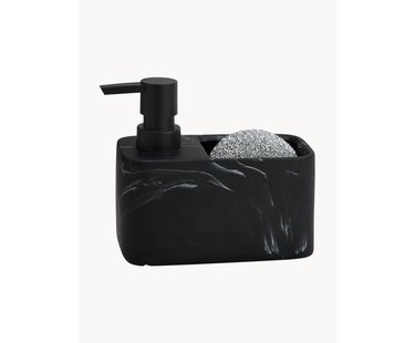 Zeepdispenser Galia in marmerlook met spons, set van 2