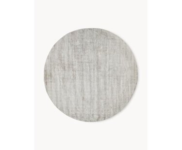 Rond handgeweven viscose vloerkleed Jane