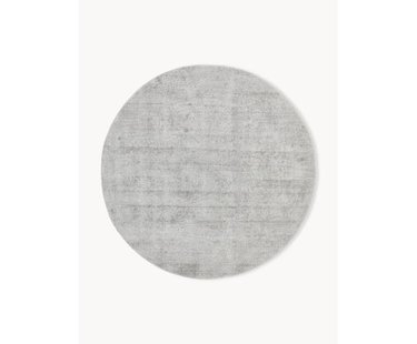 Rond viscose vloerkleed Jane, handgeweven