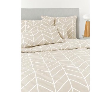 Katoenen dekbedovertrek Mirja met patroon