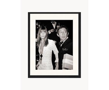 Ingelijste print Serge Gainsbourg &amp; Jane Birkin