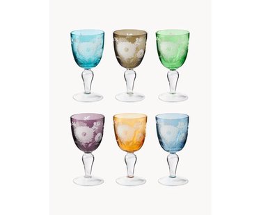 Wijnglazen Peony, 6-delig