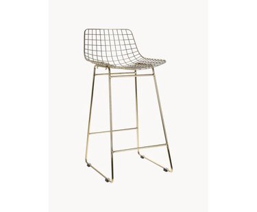Metalen barstoelen Wire, 2 stuks