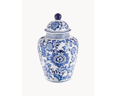 Grote vaas met deksel Annabelle van porselein, H 35 cm