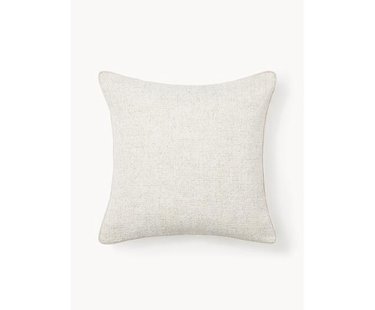 Boucl&eacute; kussenhoes Aya met biesrand