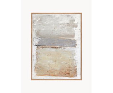 Handbeschilderde canvasdoek Scenario met houten frame