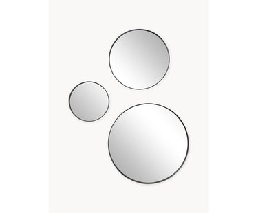 Ronde wandspiegelsset Lacie, set van 3