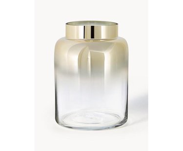 Mondgeblazen glazen vaas Uma, H 20 cm