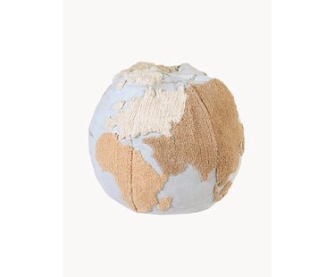 Handgemaakte kinderpoef World Map