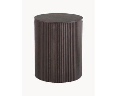 Ronde houten bijzettafel Nele met opbergruimte