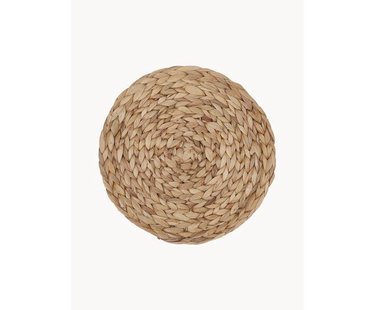 Ronde placemats Wanda van waterhyacint, 4 stuks