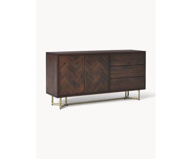 Dressoir Luca van mangohout met visgraat-patroon
