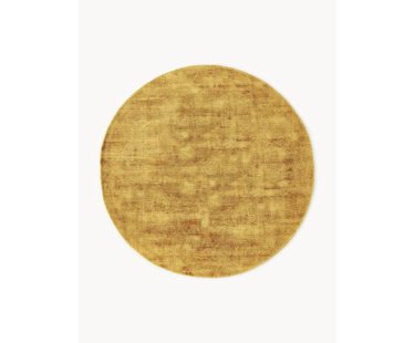 Rond viscose vloerkleed Jane, handgeweven