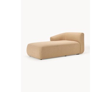 Chaise longue hoekmodule Sofia uit boucl&eacute;