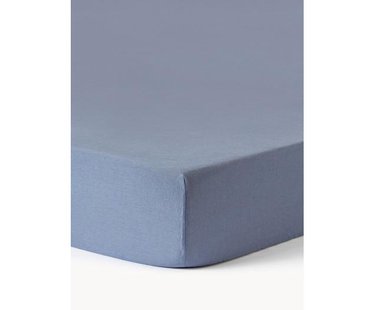 Topper hoeslaken Airy, gewassen linnen