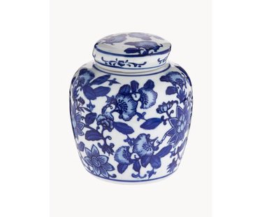 Kleine vaas met deksel Annabelle van porselein, H 13 cm