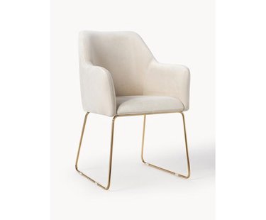 Fluwelen armleunstoel Isla